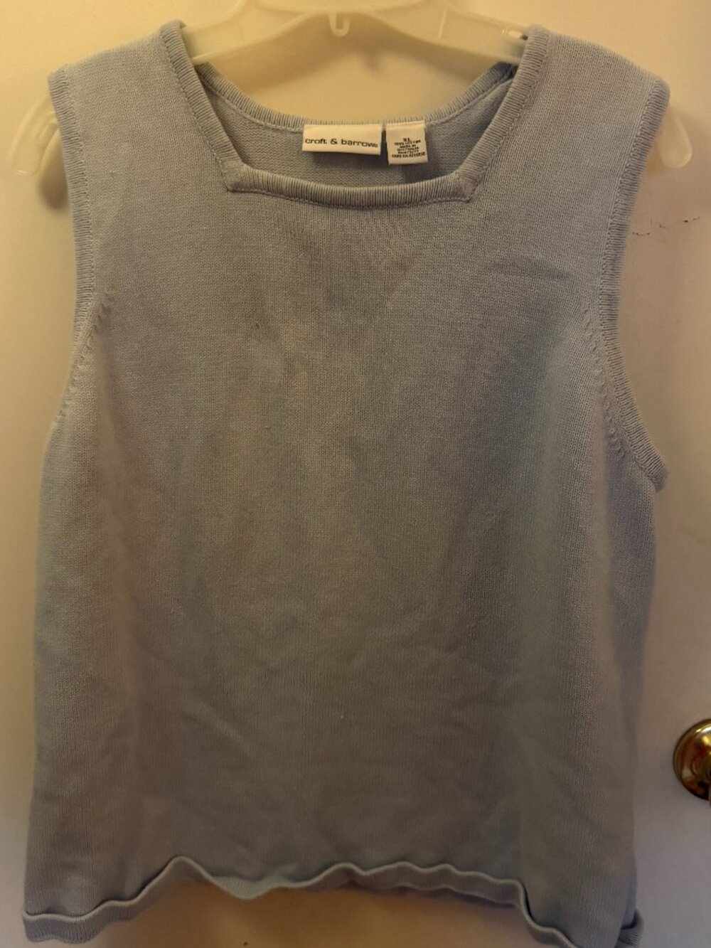 Croft & Barrow Baby Blue Tank Top W XL